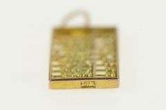 14K Yellow Gold 3D Articulated Abacus Ancient Calculator Charm/Pendant