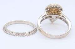 Incredible White Gold Fancy Yellow Diamond Wedding Set