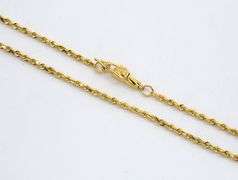 Useful Yellow Gold Rope Necklace