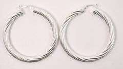 Hoop Earrings In Sterling Silver