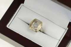 14K Yellow Gold Art Deco 6.5mm Diamond Engagement Setting Ring