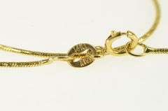 14K Yellow Gold 0.8mm Snake Link Vintage Round Chain Necklace