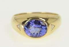 14K Yellow Gold 1.40 Ctw Ben Kho Tanzanite Diamond Ring