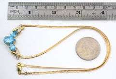 Beautiful 14k Blue Topaz Necklace
