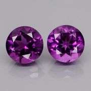 Glittering 5.35ct 9mm violet Amethyst pair