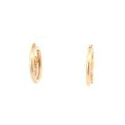 14K Yellow Gold Cherub Angel Cupid 25.1mm Statement Hoop Earrings