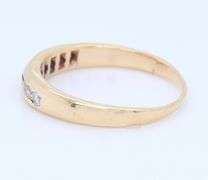 Stunning Yellow Gold Diamond and Ruby Band