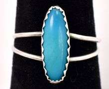 Blue Gemstone Ring In Sterling Silver