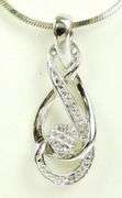Sterling Diamond Pendant & Chain