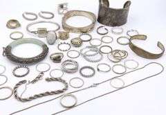Group Lot of Vintage 925 Sterling Silver Jewelry