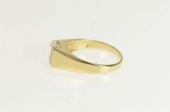 14K Yellow Gold Emerald Cut CZ Solitaire Travel Engagement Ring