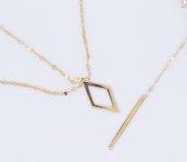 Gorgeous Yellow Gold Lana Petite Kite Tassle Necklace