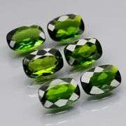 Rich forest green 3.45ct Chrome Diopside set
