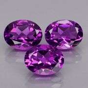 Glittering 5.19ct 9x7mm real Bolivian Amethyst set