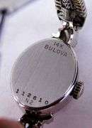 Vintage Ladies 14K Diamond Bulova Wrist Watch, Runs