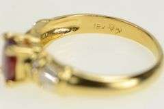 18K Yellow Gold Ctw Natural Ruby Diamond Engagement Ring