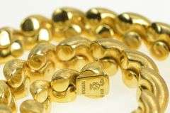 18K Yellow Gold Carlo Weingrill San Marco Link Designer Chain Necklace