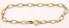 Fancy Oval Link Bracelet In 14K Yellow Gold