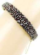 Antique Bohemian Garnet Bangle Bracelet