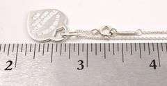 Pre-Owned Genuine Tiffany & Co. Heart Pendant Necklace In Sterling Silver