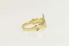14K Yellow Gold Claddagh Celtic Loyalty Traditional Irish Ring