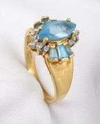 Nicely Designed Blue Topaz Ring