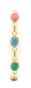 14K Yellow Gold Ancient Egyptian Scarab Symbol Carved Stone Bracelet