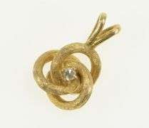 14K Yellow Gold Trinity Knot Vintage Classic Symbol Pendant