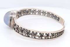 Set of Vintage 925 Sterling Silver Grey Pearl Bangle and Ring