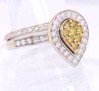 Incredible White Gold Fancy Yellow Diamond Wedding Set