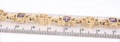 Powerful Yellow Gold 11ctw Amethyst and Citrine Bracelet