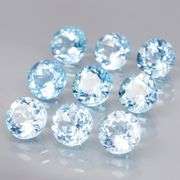 Matched! 9 piece 9.20ct full fire sky blue Topaz set