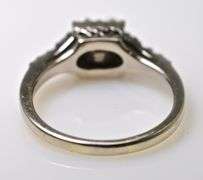 Sweet 14K Princess Cut Diamond Halo Ring