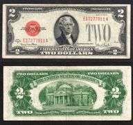 $2 1928-G Legal Tender Red seal and serial numbers