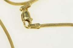 14K Yellow Gold 1.0mm Squared Vintage Snake Chain Fancy Necklace