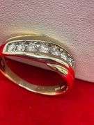 CERTIFIED BRAND NEW 14K GOLD AND DIAMOND MENS BAND