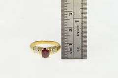 18K Yellow Gold Ctw Natural Ruby Diamond Engagement Ring