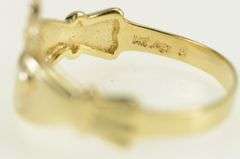14K Yellow Gold Claddagh Celtic Loyalty Traditional Irish Ring