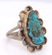 Vintage Sterling Silver Turquoise Ring