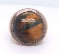 Vintage 925 Sterling Silver Tiger Eye Ring
