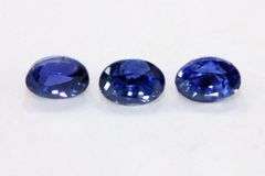Royal Blue Natural Sapphires - Lot of 3