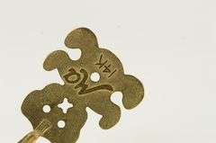 14K Yellow Gold Diamond Cut Teddy Bear Stuffed Animal Charm/Pendant