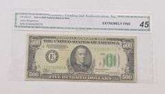 1934-A $500 Richmond, VA. Federal Reserve Note - FR#2202-E - CGA EF45