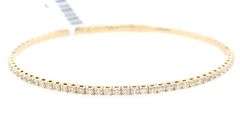 New 0.95ctw Diamond Flexible Bangle Bracelet in 14K