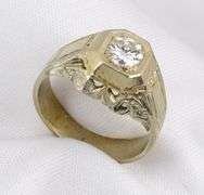 Vintage Man's White Gold 1/2 Ct. Diamond Ring