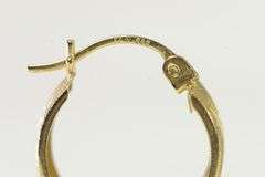 14K Yellow Gold 17mm Squared Snow Flake Hoop Earrings