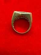 CERTIFIED 14K YELLOW GOLD MEN'S DIAMOND RING . 2.25 CARATS
