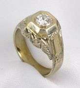 Vintage Man's White Gold 1/2 Ct. Diamond Ring
