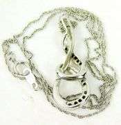 Sterling Black & White Diamond Pendant & Chain