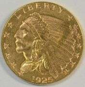 Choice BU 1925-D US $2.50 Indian Gold Piece. Lovely